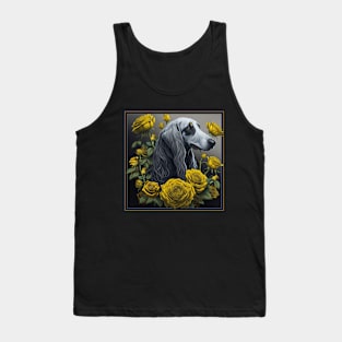 Saluki yellow roses Tank Top